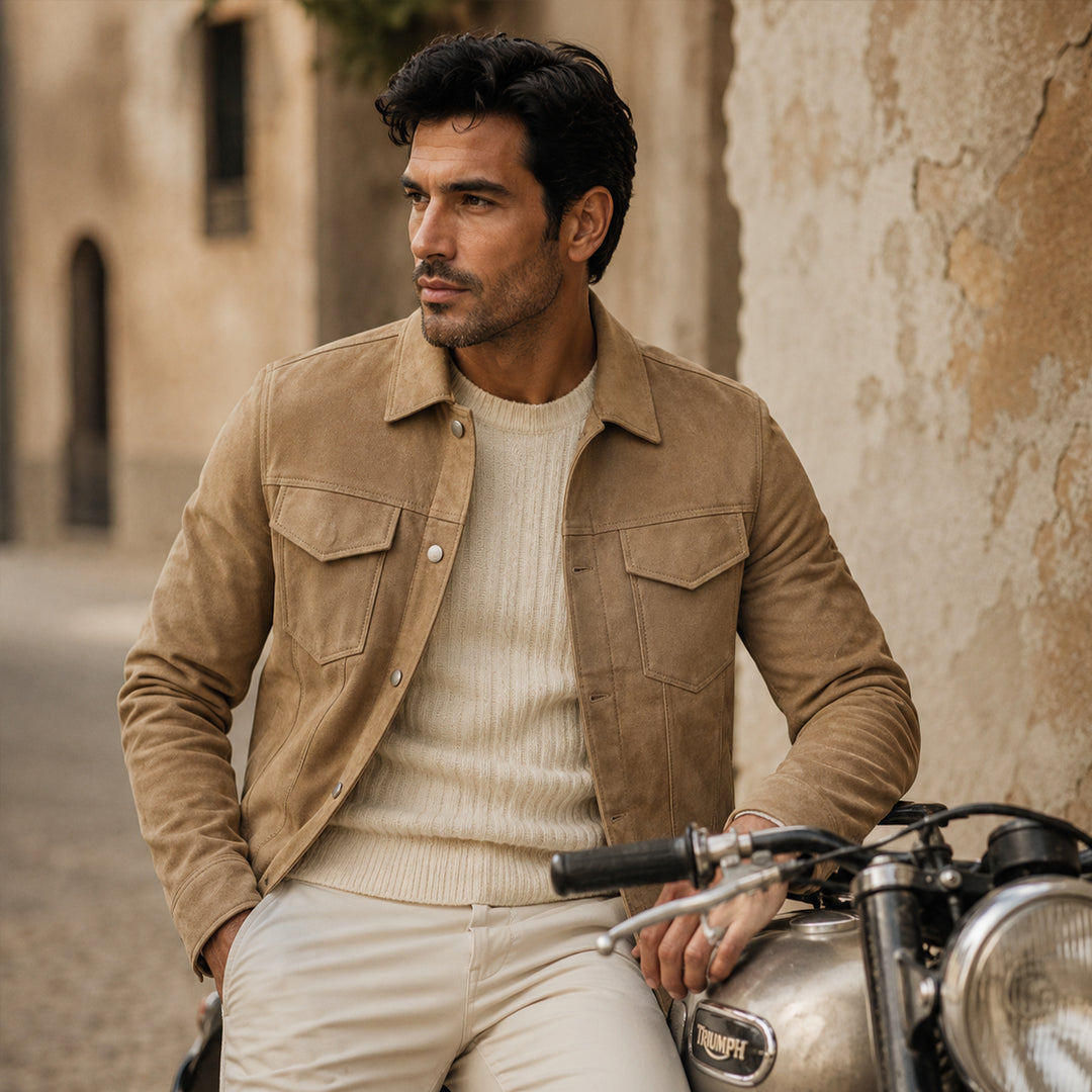 The Inverness Men’s Suede Business Casual Work Jacket