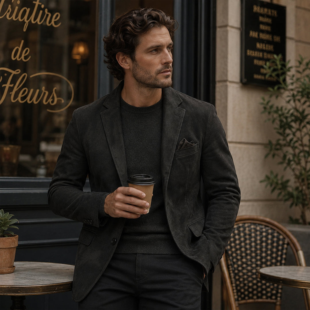 The Policoro Men’s Single Breasted Blazer with Notched Lapel