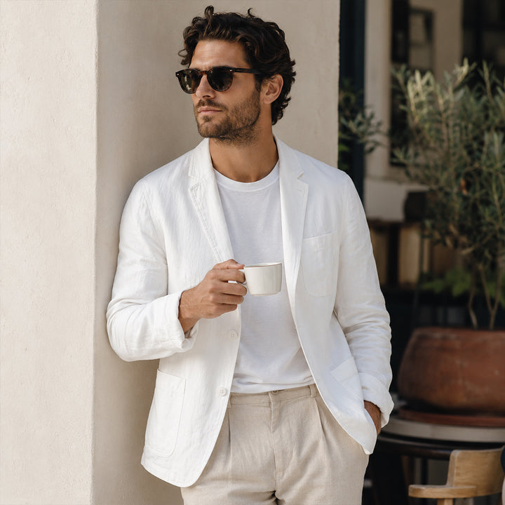 The Deerbrook Men’s Lightweight Linen Single Breasted Blazer