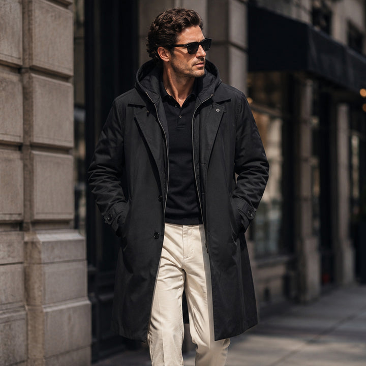 The Oldborough Men's Hooded Parka – Waterproof Warm Long Rain Coat