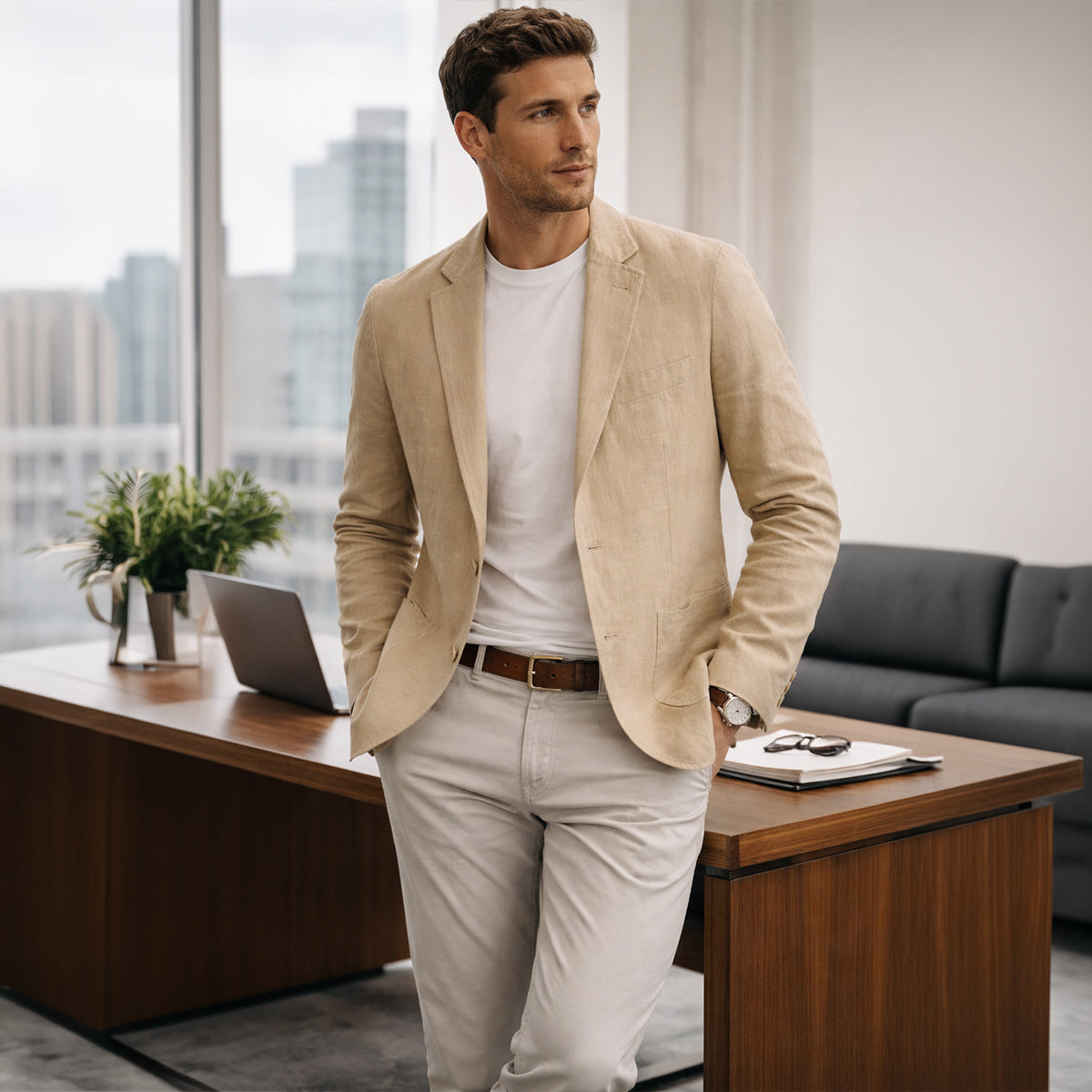 The Venice Linen Summer Blazer - Wedding Guest Men - Formal Occasions