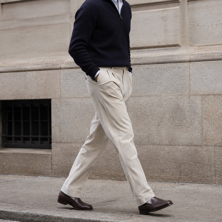 The Garda Porto Men’s Solid Color Velvet Straight Fit Pants