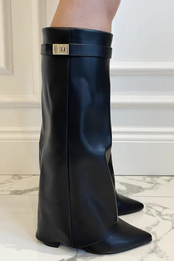 Elegant Boots with Block Heel for Women