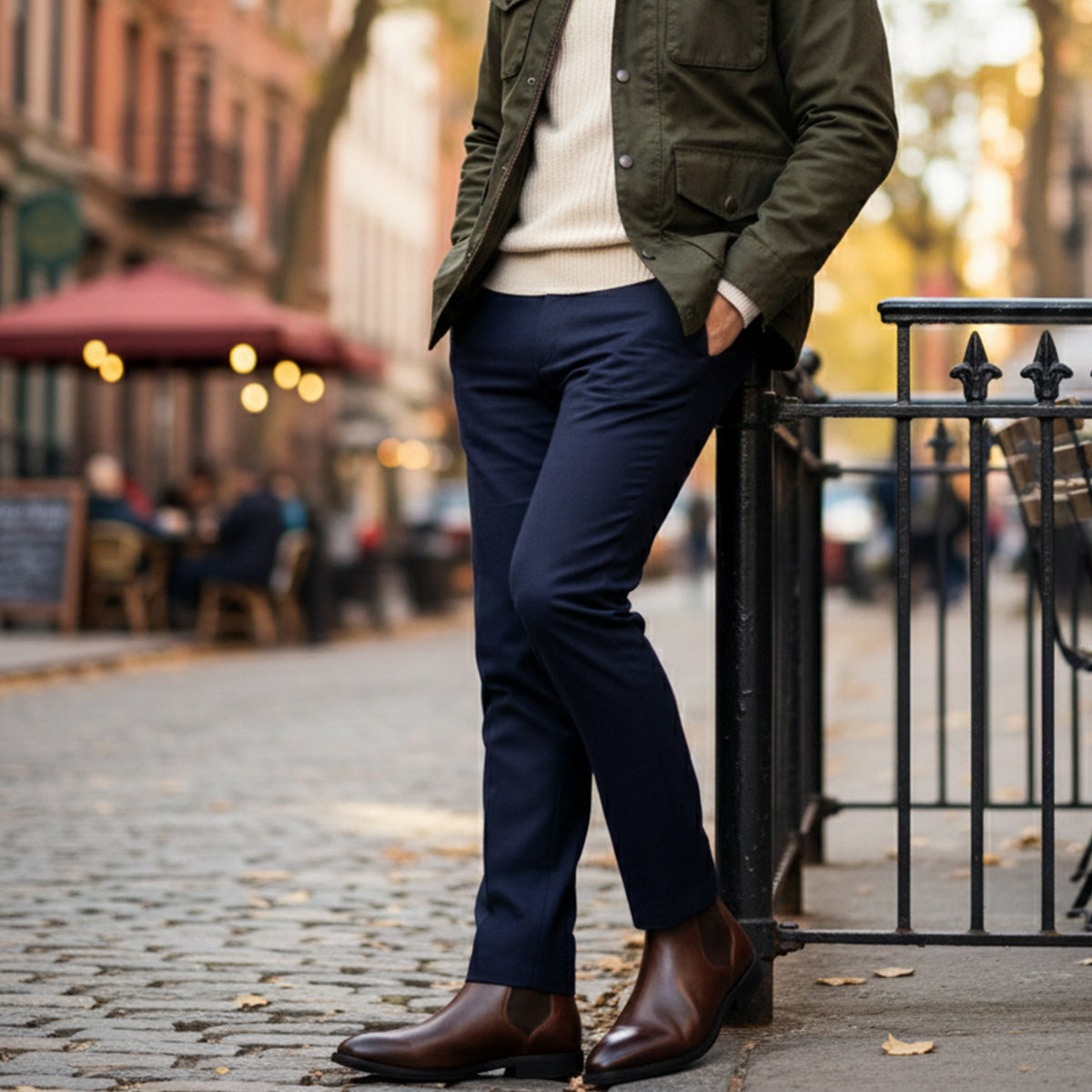 The Cobblestone Men’s Classic Ankle Slip On Leather Boots