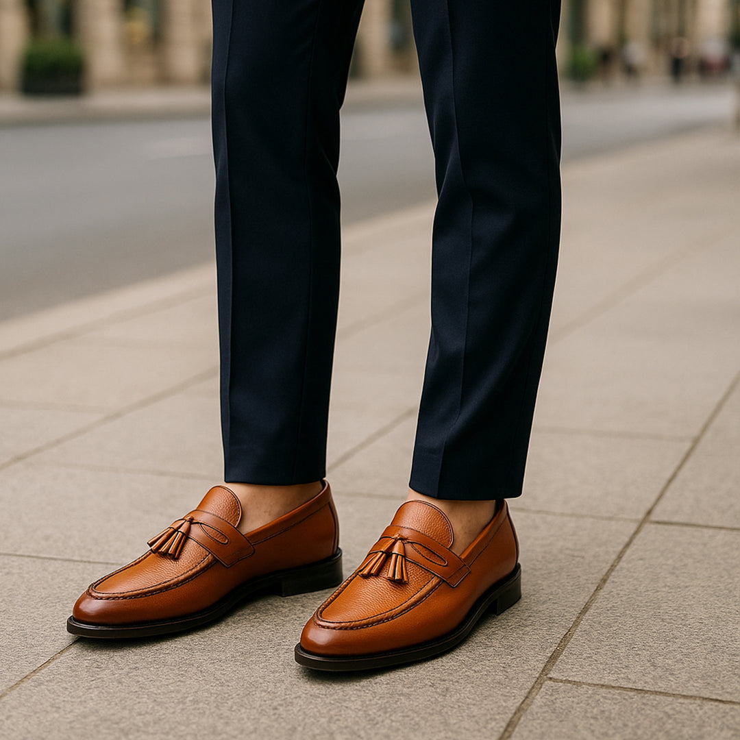 The Carmarthen Men's Formal Faux Leather Tassel Loafers