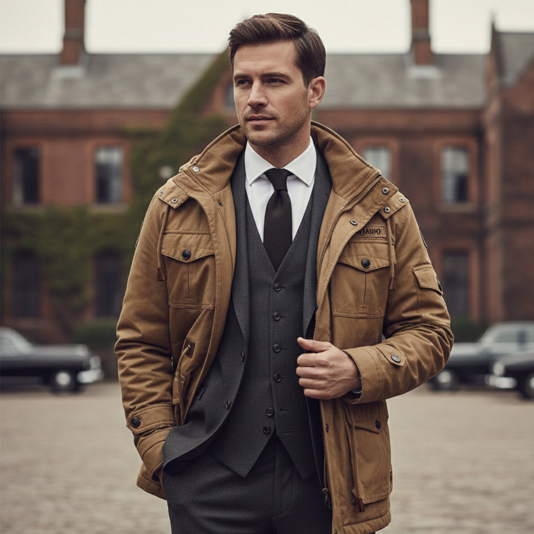 The Fenwick Men’s Thick Plush Lining Hooded Jacket