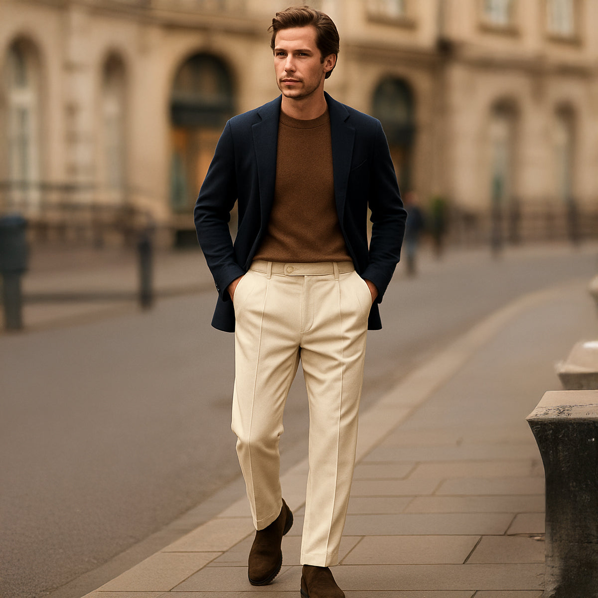 The Savile Pleated Pants for Men