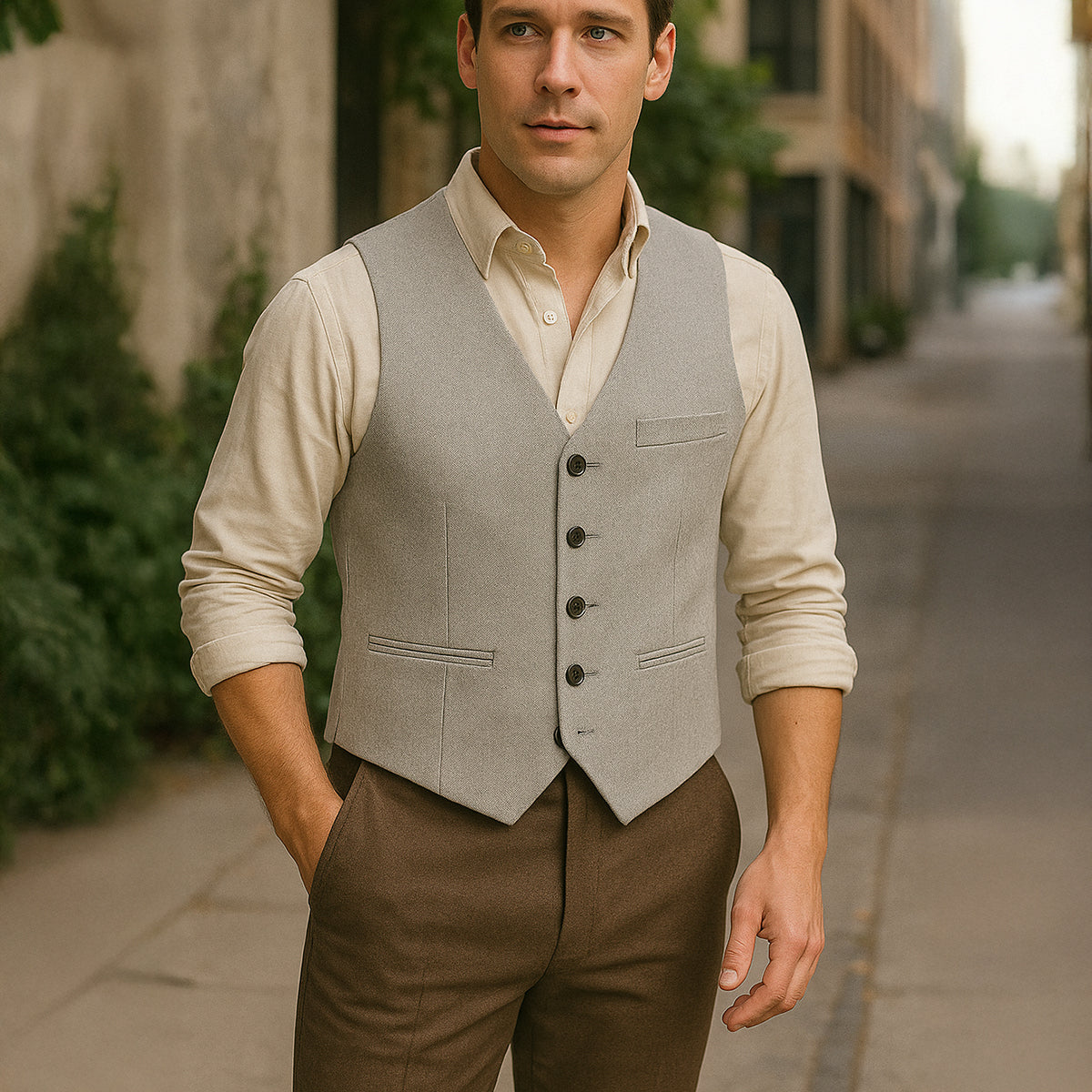 The St. Andrews Men's Elegant Button Up Vintage Vest