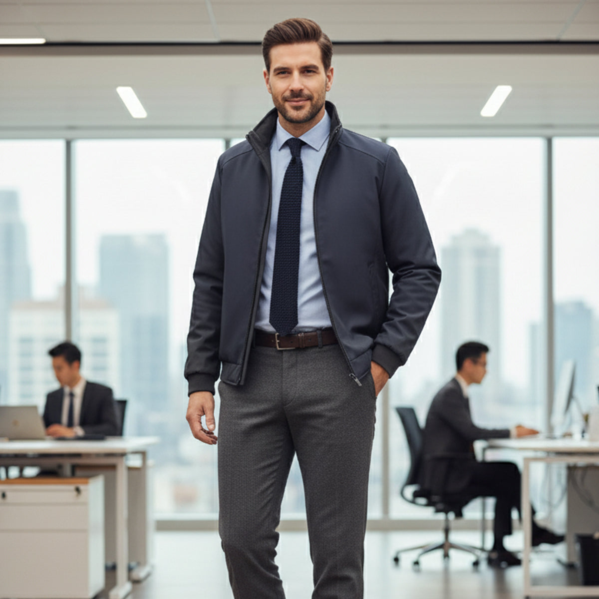 The Glasgow Men's Fleece Lined Winter Jacket - Waterproof Thermal Coat