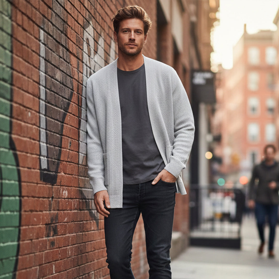 The Oslo Knit Cardigan – Men’s Open Front Casual Cardigan