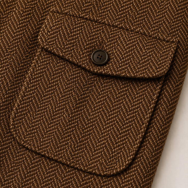 The Dolomiti Men's TweedSingle Breasted Business Blazer Suit - Dark Brown
