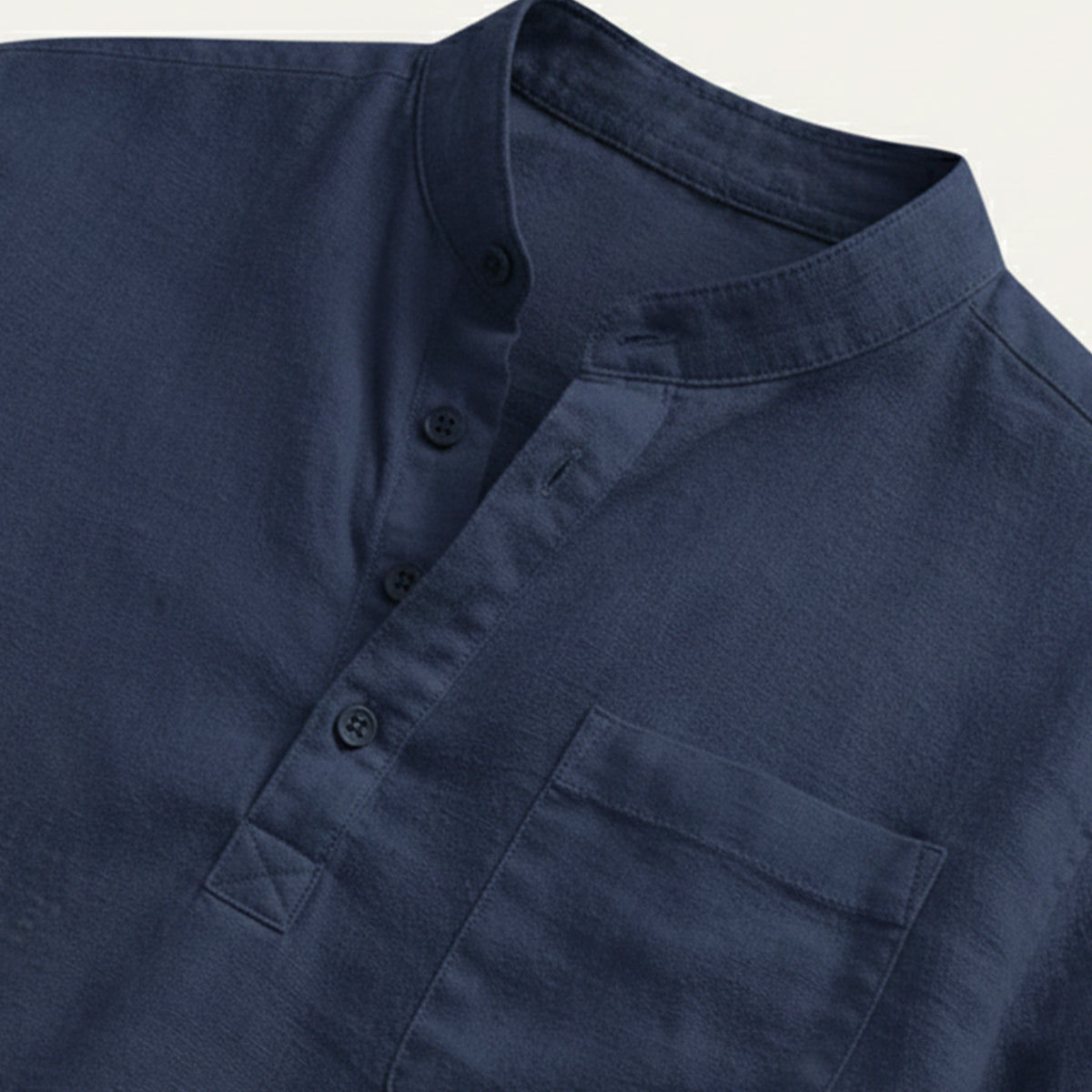 The Roma Men’s Casual Henley Linen Shirt