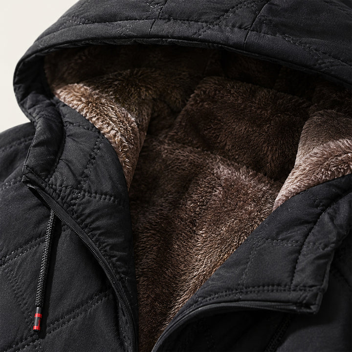 The Coatbridge Men’s Winter Quilted Puffer Jacket with Fleece Lining