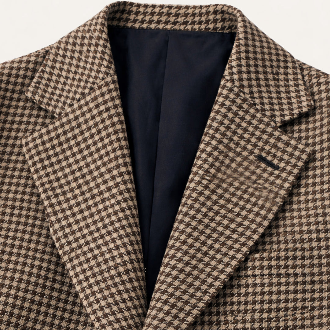 The Lezzeno Men’s Casual Retro Tweed Wool Blazer