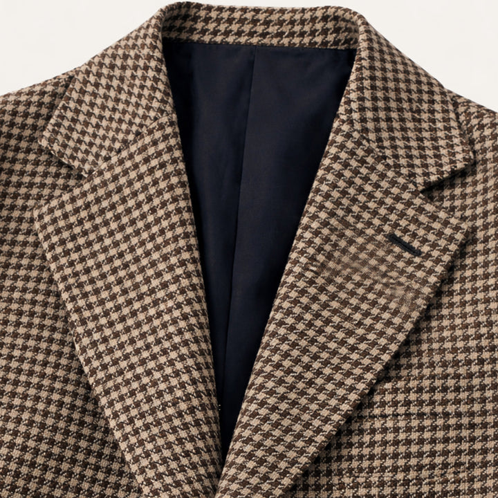 The Lezzeno Men’s Casual Retro Tweed Wool Blazer