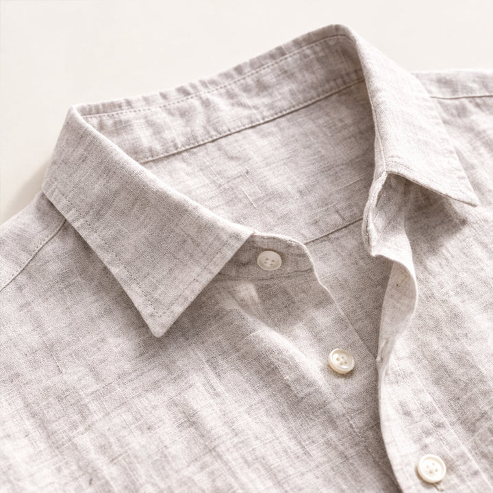 The Kensington Men’s Lightweight Loose Fit Linen Button Up Shirt