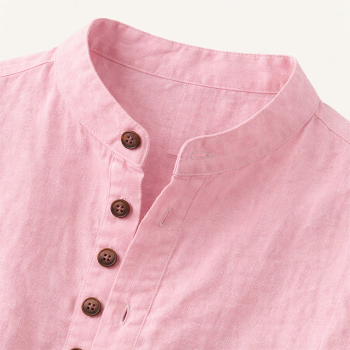 The Woodmere Men’s Retro Cotton & Linen Set – Shirt & Pants