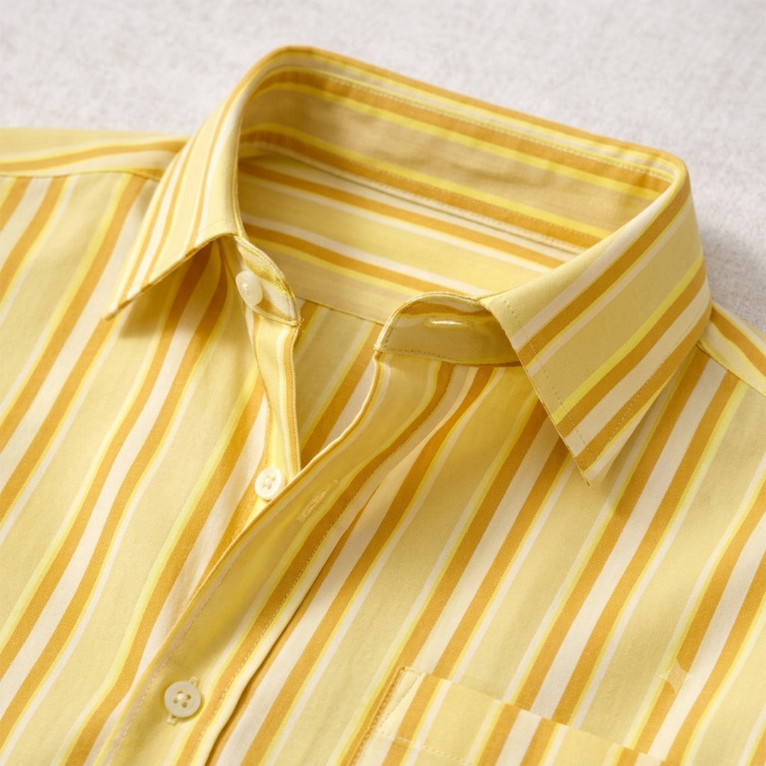 The Garda Men’s Slim Fit Striped Elegant Dress Shirt