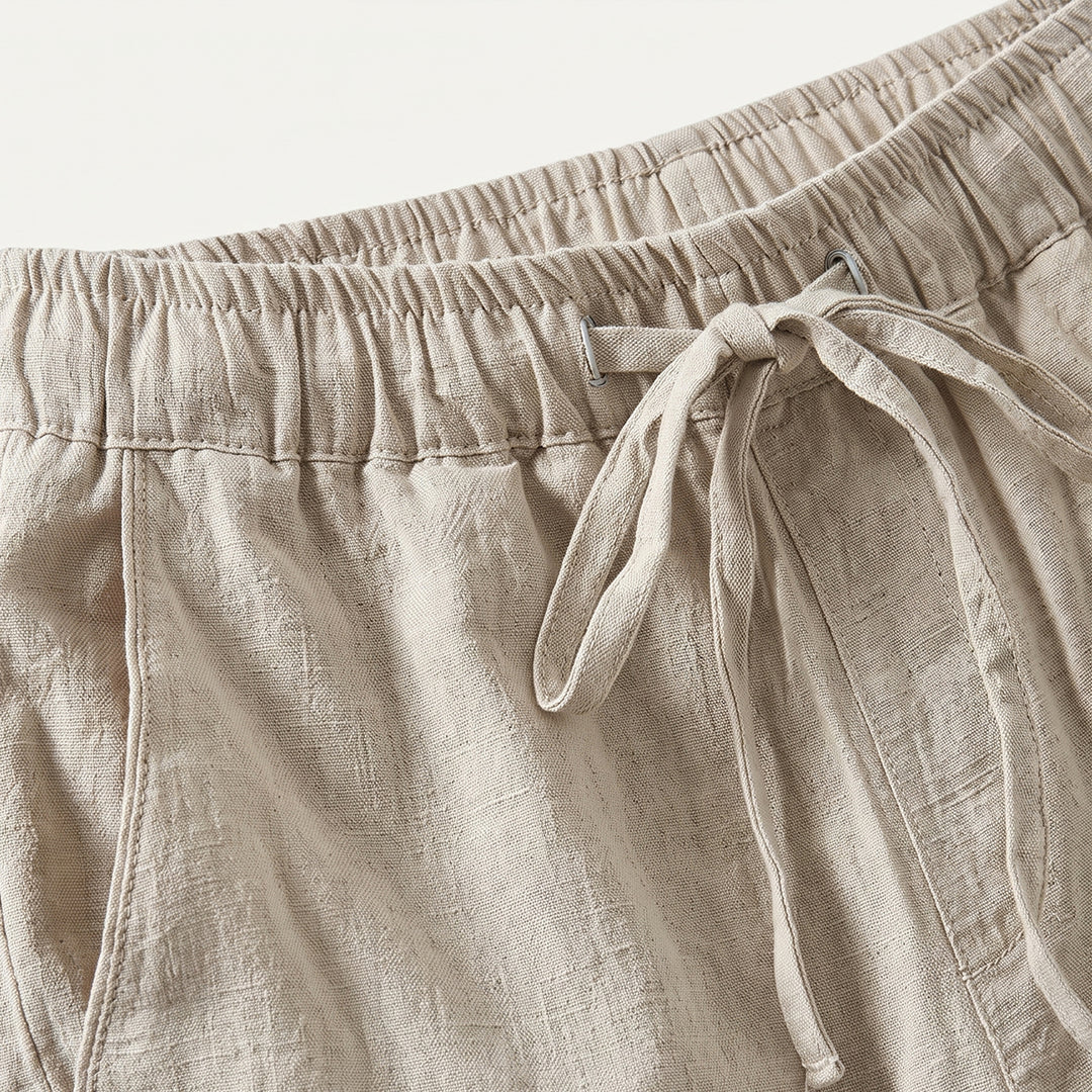 The Glenlake Men’s Lightweight Linen Beach Shorts