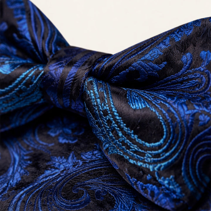 The Ashbury Men’s Bow Tie with Pocket Square & Cufflinks Set – Royal Blue