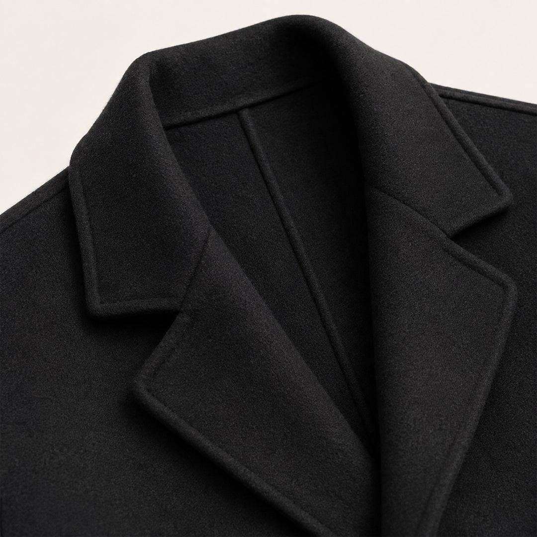 The Whitechapel Men's Elegant Camel Wrap Wool Coat with Belt