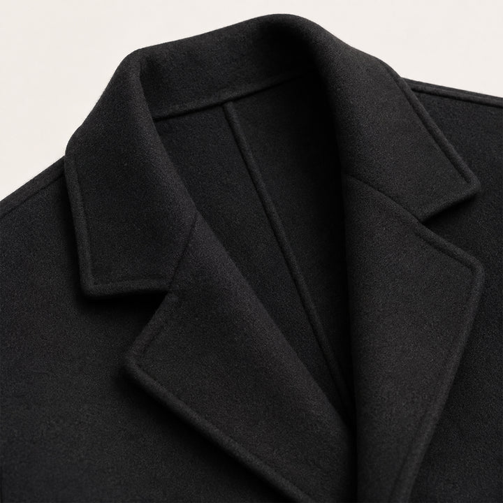 The Whitechapel Men's Elegant Camel Wrap Wool Coat with Belt