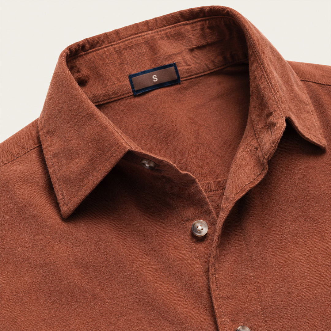 The Lucca Alta Men’s Cotton Business Casual Corduroy Shirt