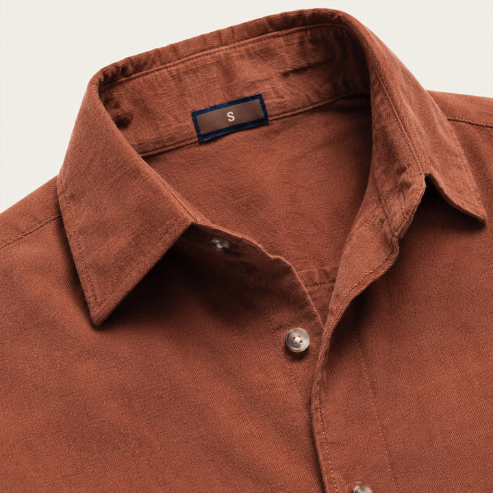 The Lucca Alta Men’s Cotton Business Casual Corduroy Shirt