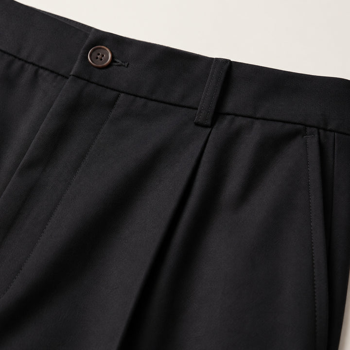 The Ridgebury Men’s Black Pleated Wide Leg Dress Pants