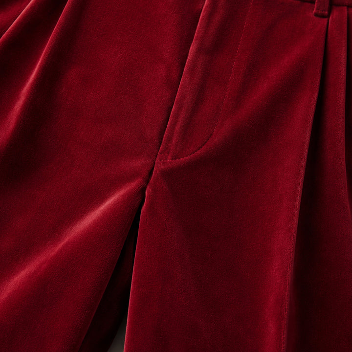 The Garda Porto Men’s Solid Color Velvet Straight Fit Pants