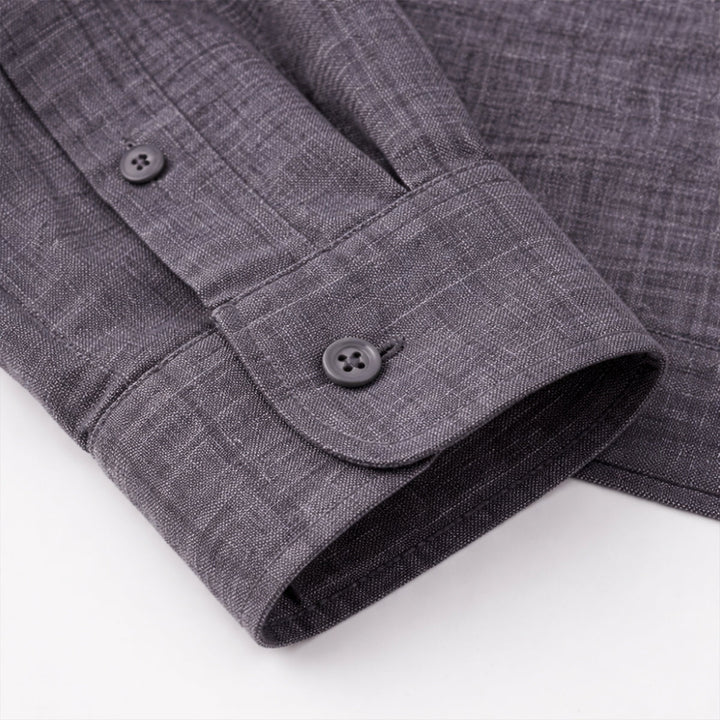 The Cedar Ridge Hill Men’s Trendy Loose Fit Linen Button Up Shirt