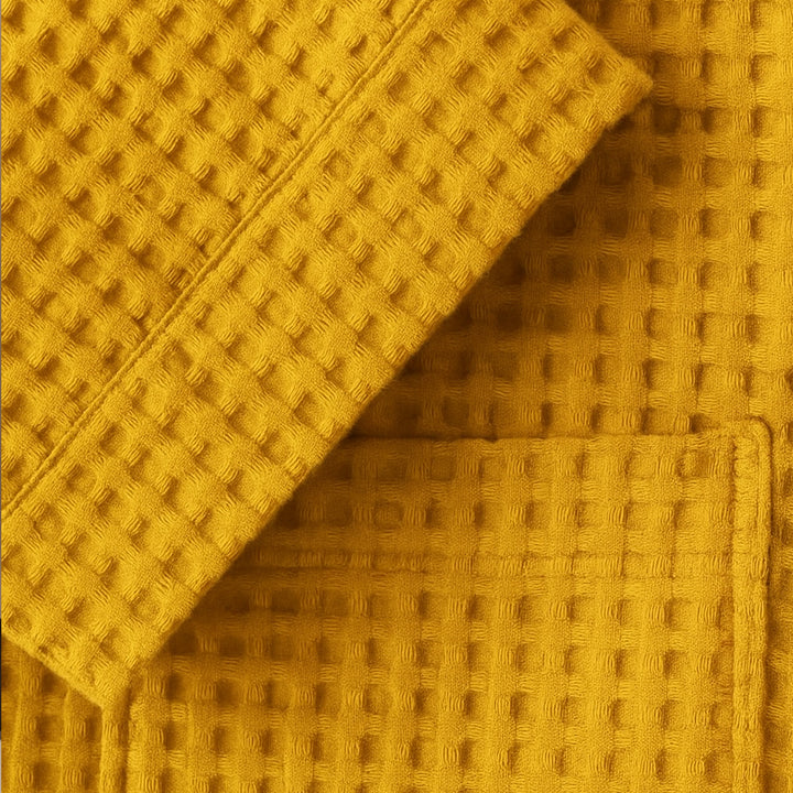 The Eastbourne Men's Cotton Waffle Lightweight Spa Bathrobe with Belt