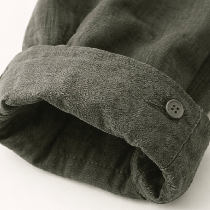 The Pinecrest Fall Men’s Casual Lightweight Linen Blend Button Down Shirt