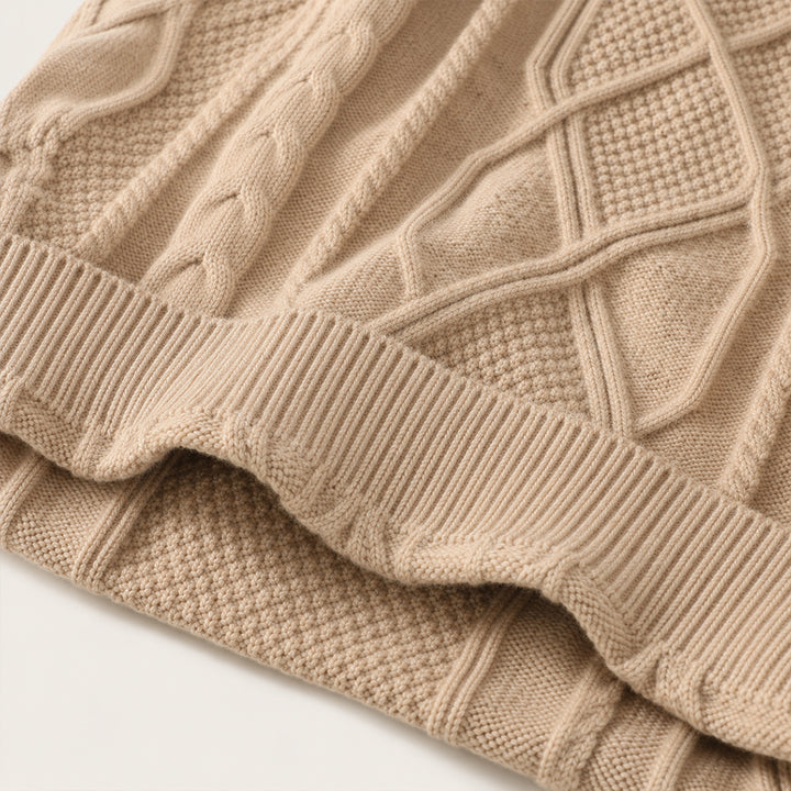 The Aberdeen Men’s Warm Chunky Fisherman Cable Knit Winter Sweater