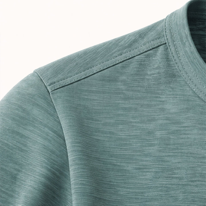 The Bathwick Men’s Breathable Henley Collar Summer T Shirt