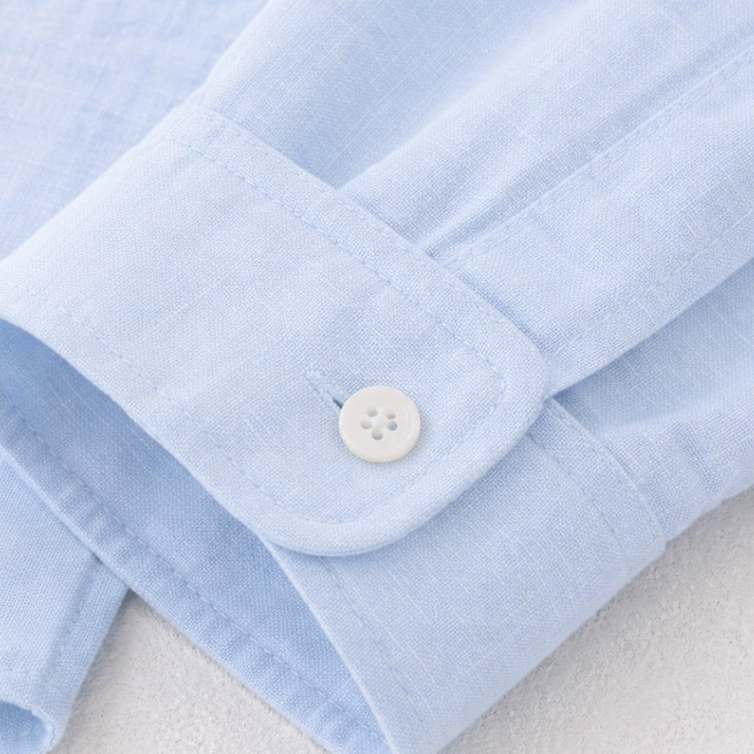 The Richmond Men’s Lightweight Cotton Linen Button Up Shirt