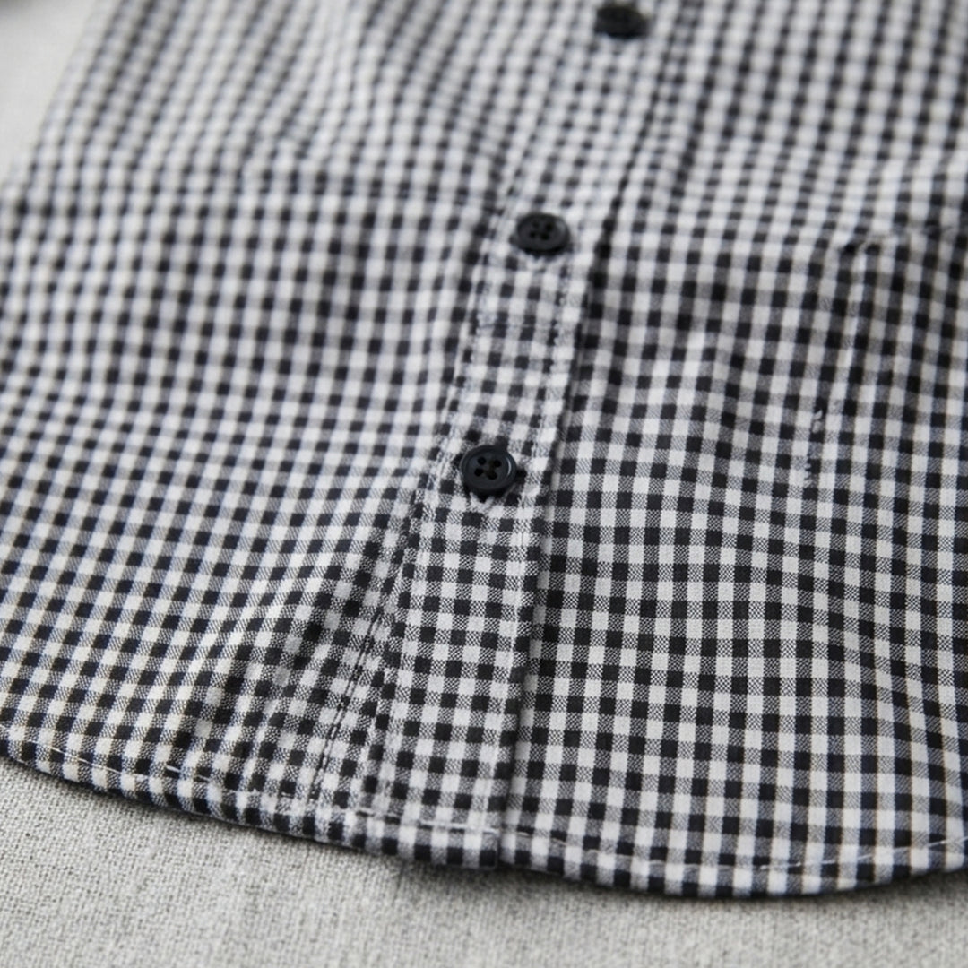 The Varenna Men’s Casual Button Down Checkered Dress Shirt