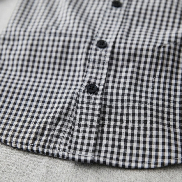 The Varenna Men’s Casual Button Down Checkered Dress Shirt