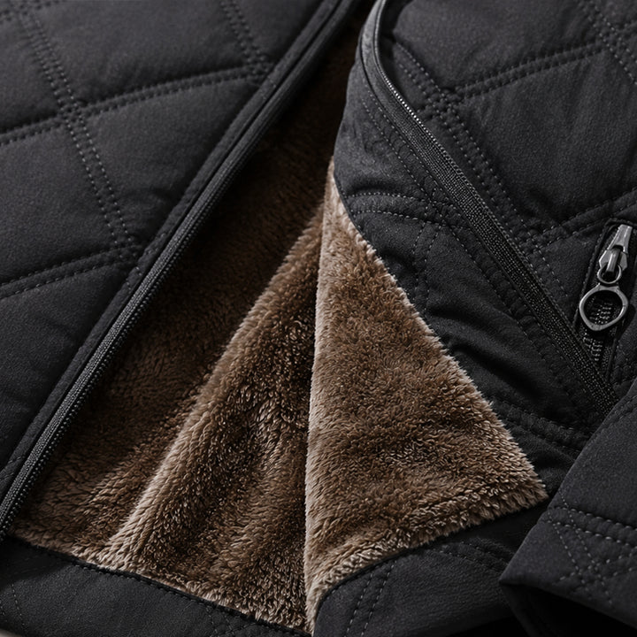 The Coatbridge Men’s Winter Quilted Puffer Jacket with Fleece Lining