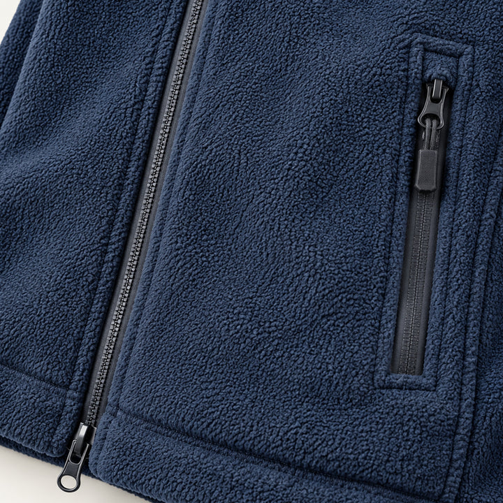 Men's Fleece Jacket Navy Hooded Tactical
