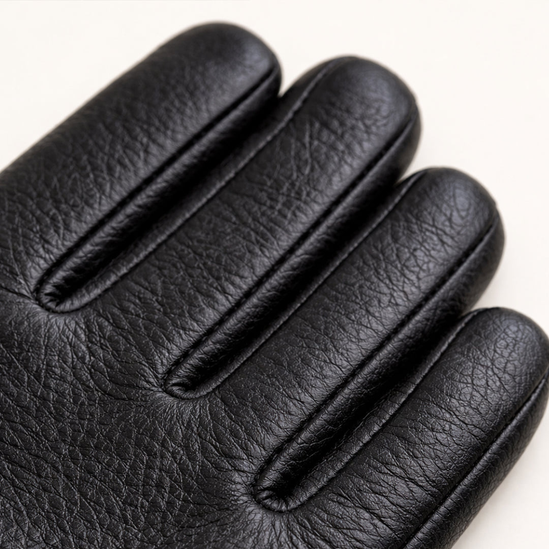 The Palermo Men's Faux Leather Wool Lined Winter Driving Gloves