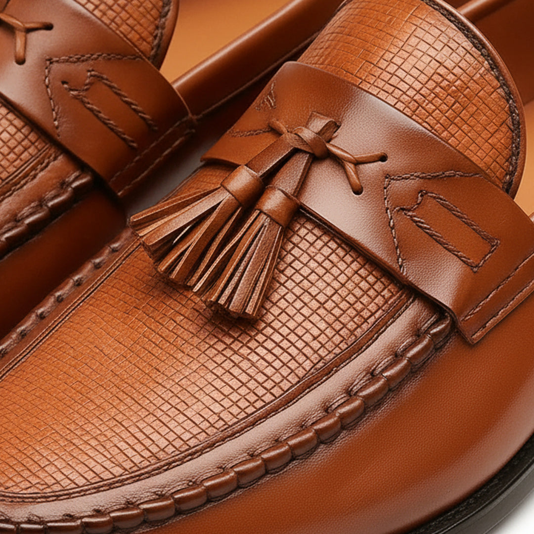 The Carmarthen Men's Formal Faux Leather Tassel Loafers