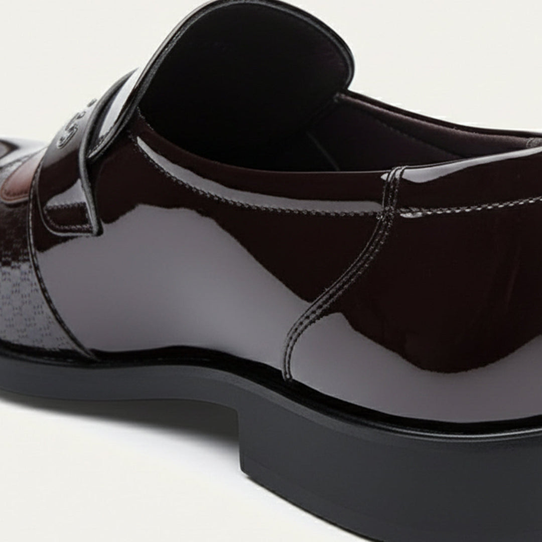 The Sirmione Men’s Patent Leather Loafers – Luxury Slip On Formal Dress Shoe