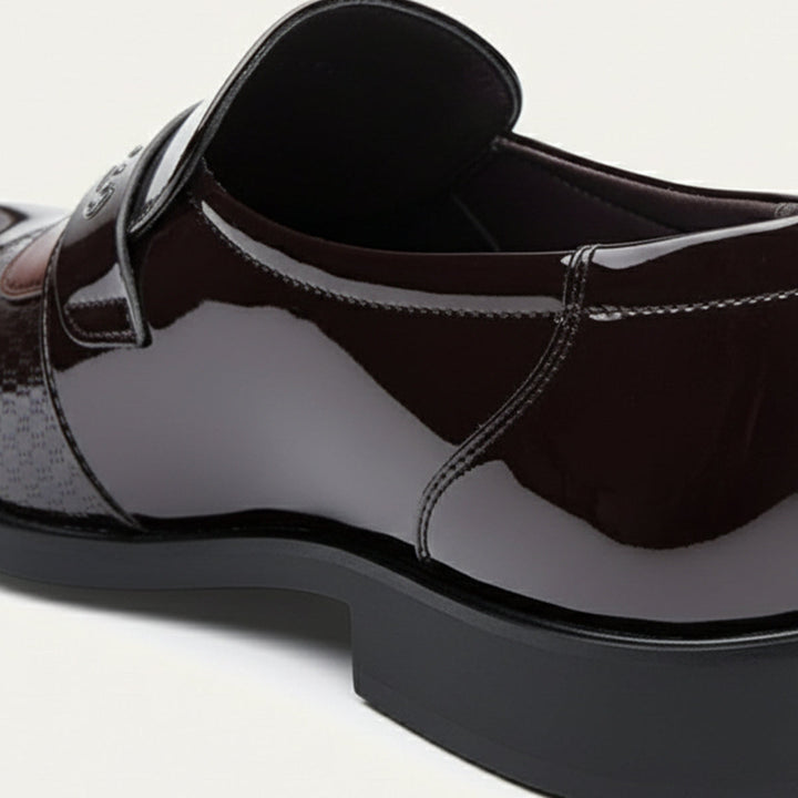The Sirmione Men’s Patent Leather Loafers – Luxury Slip On Formal Dress Shoe