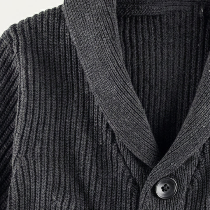 The Venezia Men’s Shawl Collar Chunky Knit Cardigan