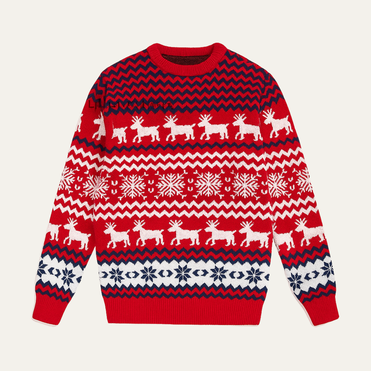 The Oristano Men’s Red Knitted Festive Christmas Sweater