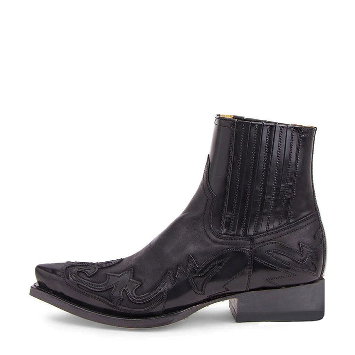 Embroidered Genuine Leather Cowboy Boots for Women