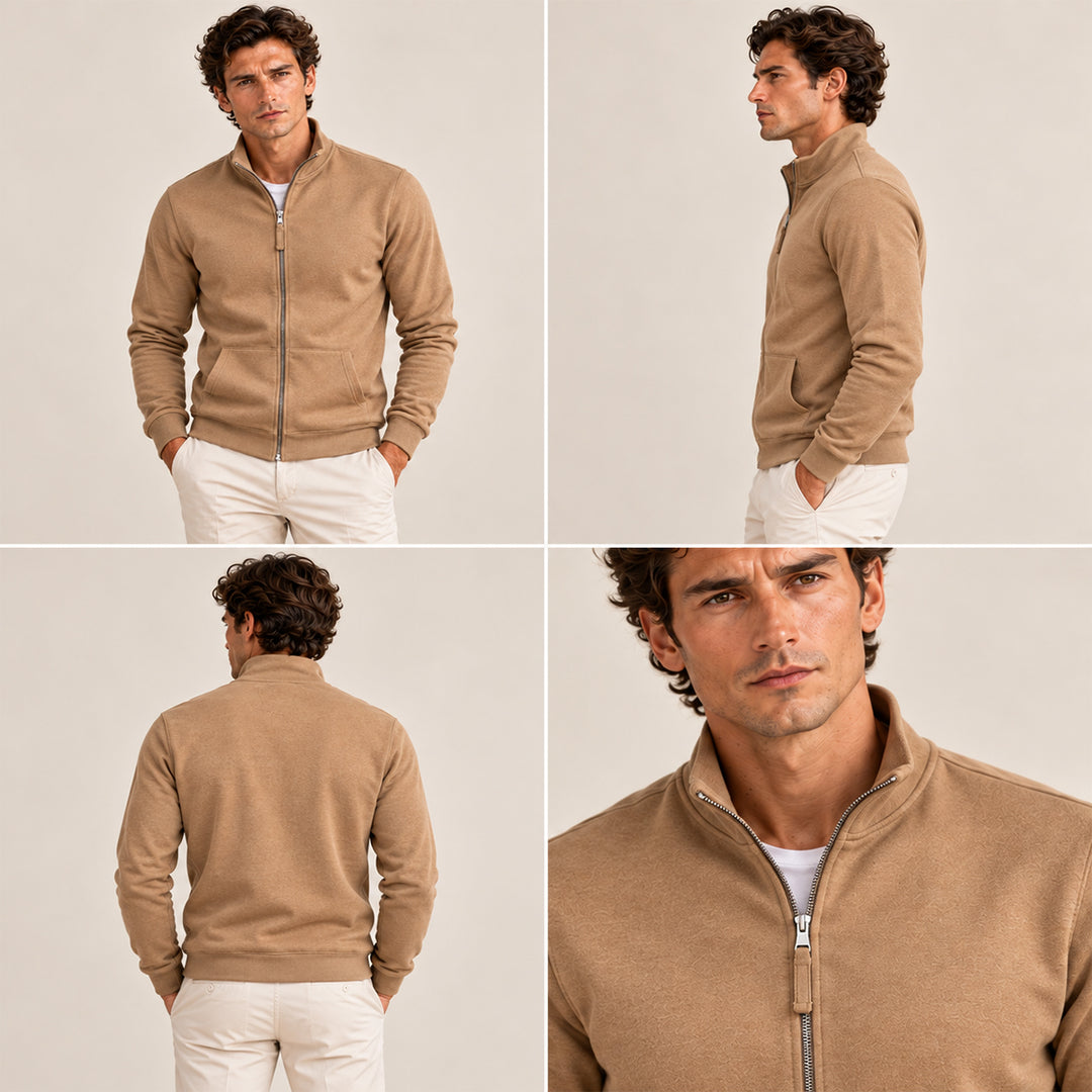 The Oxford Men’s Casual Lightweight Zip Up Jacket