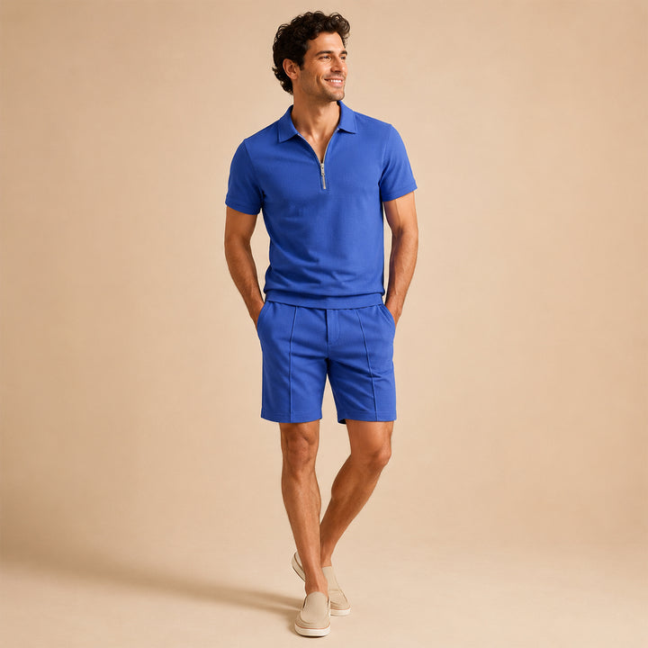 The Rockridge Men’s Summer Beach Set – Polo Shirt & Shorts
