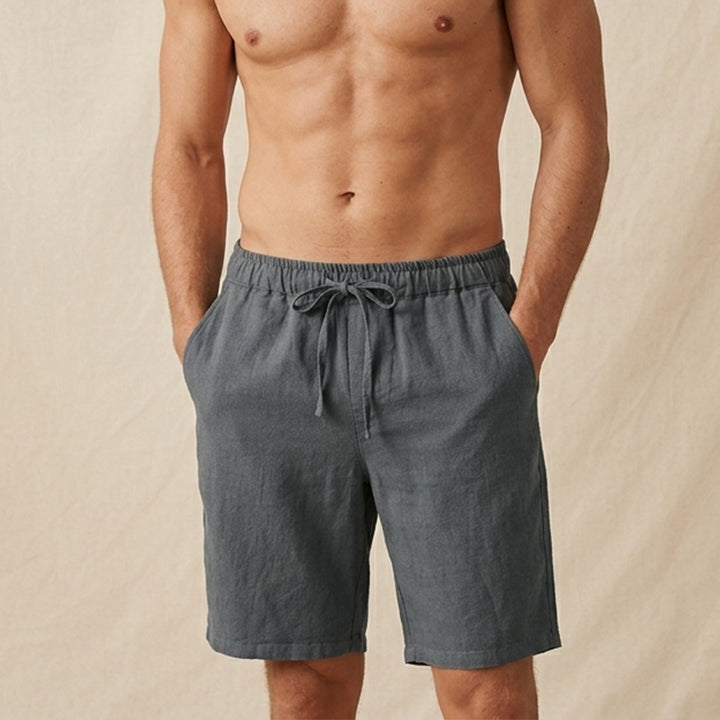 The Glenlake Men’s Lightweight Linen Beach Shorts